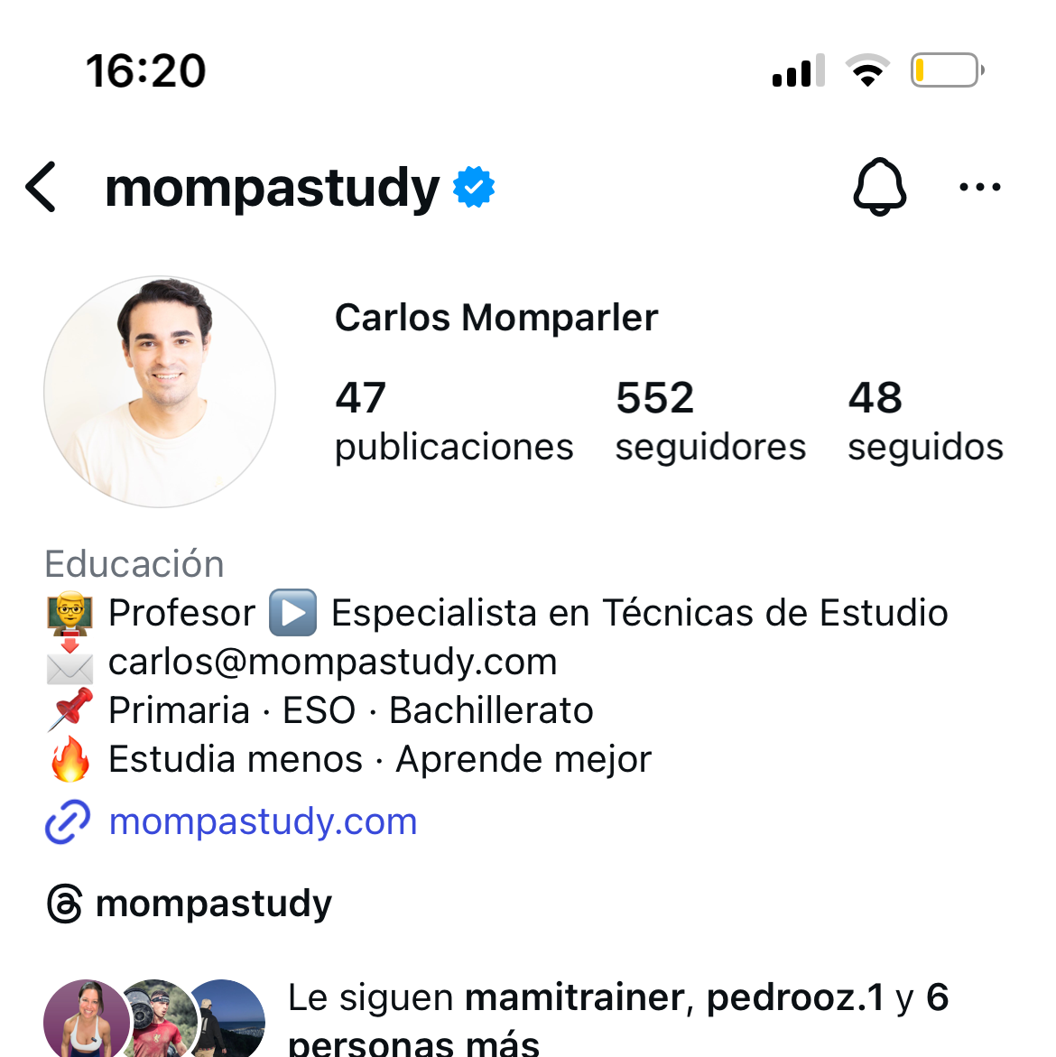 Review by Carlos M. - Profesor de inglés